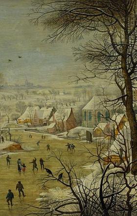 Pieter Bruegel ml. - Zimní krajina s ptákem