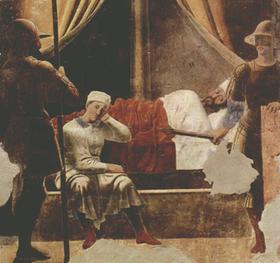 Piero della Francesca, Konstaninův sen, Arezzo, 1455