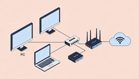 Example of a small computer network